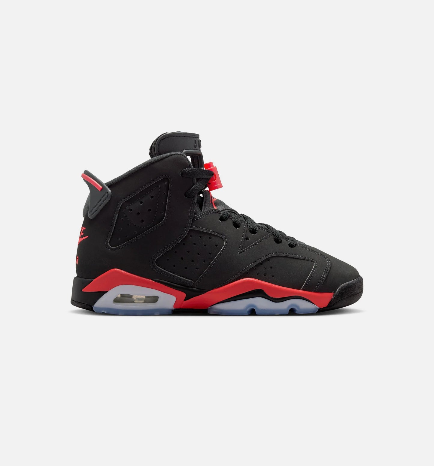 Air Jordan 6 Retro Infrared Salesman Grade School Lifestyle Shoe Black Light Crimson