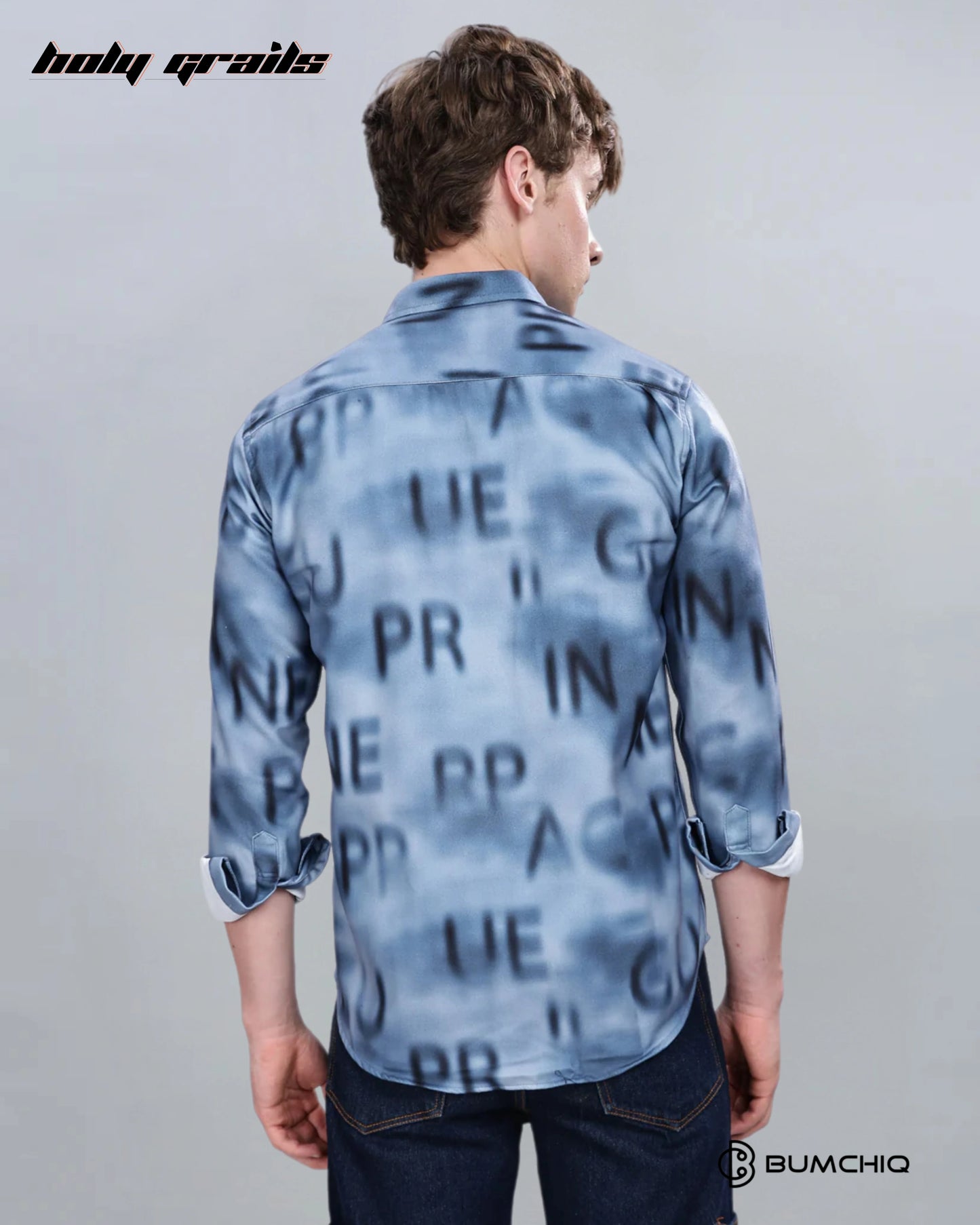 Blue Alphabetical Overshirt HG x Bumchiq
