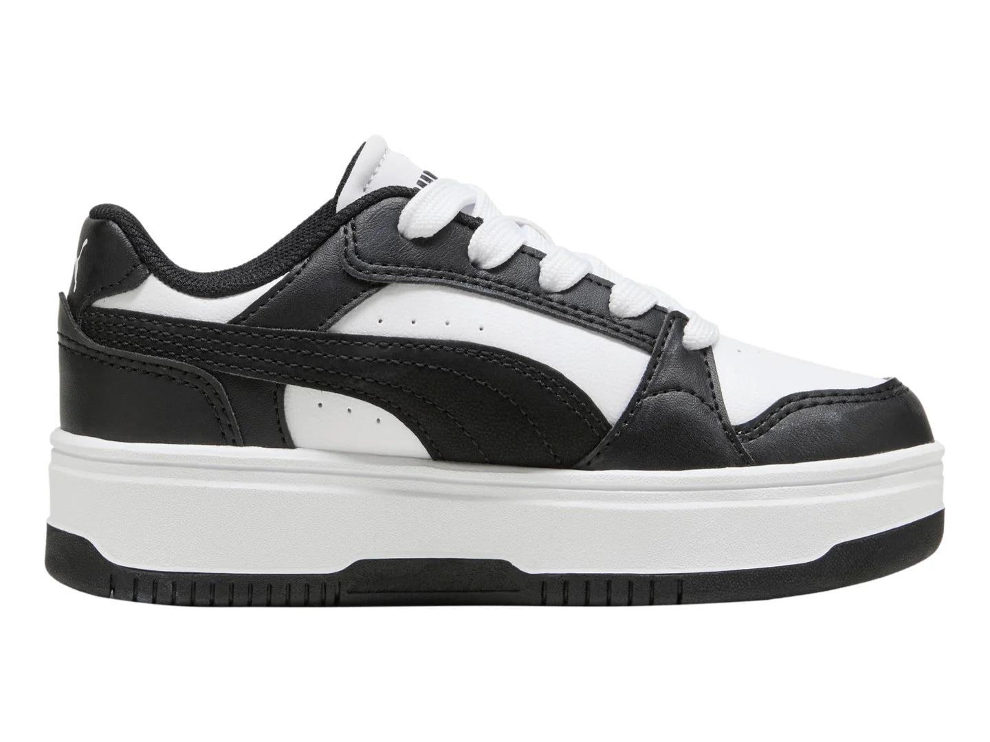 Tenis Puma Rebound Blanco y Negro para Niño