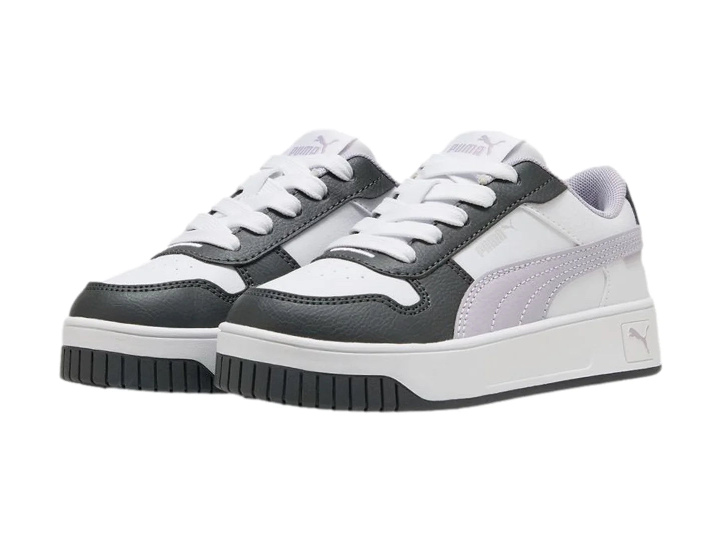 Tenis PUMA Carina Street Blanco y Lila para Niña