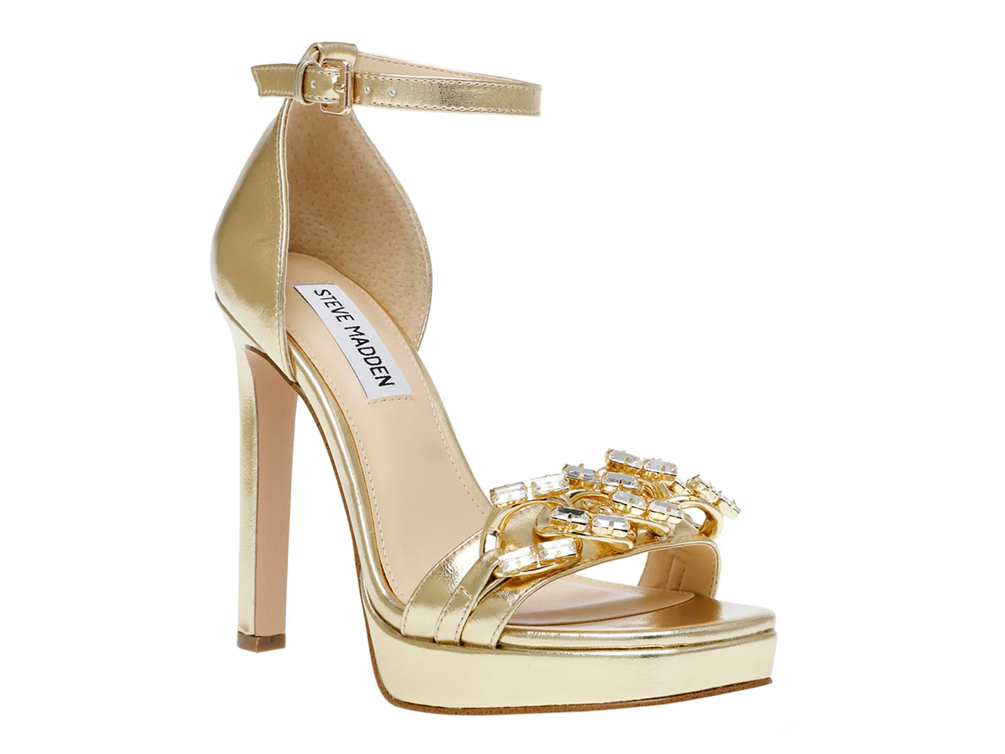 Sandalias de Tacón Steve Madden Gold para Mujer