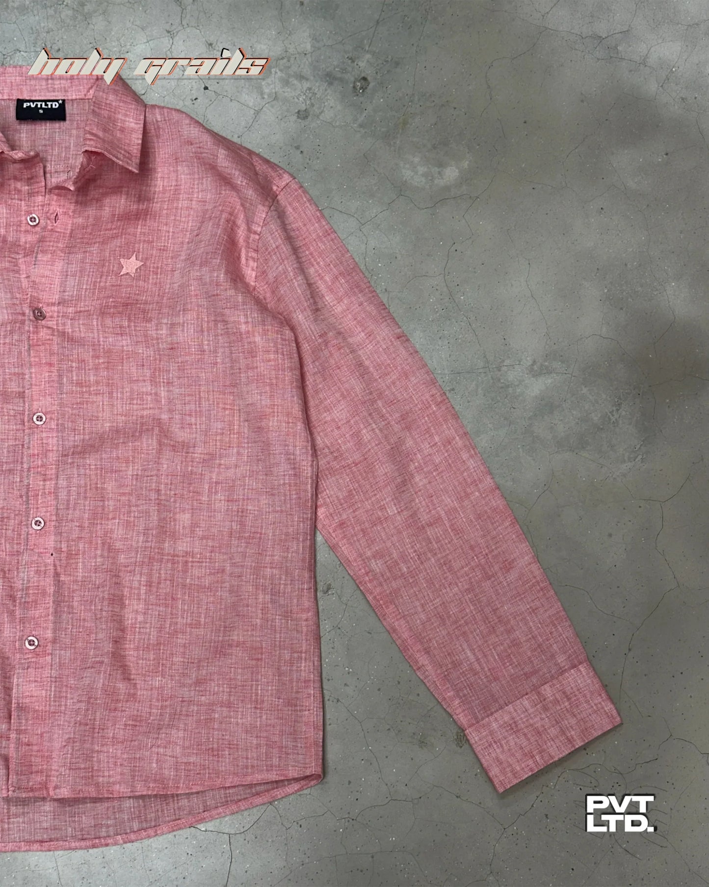 Tart Peach Solid Linen Shirt HG x Pvt Ltd