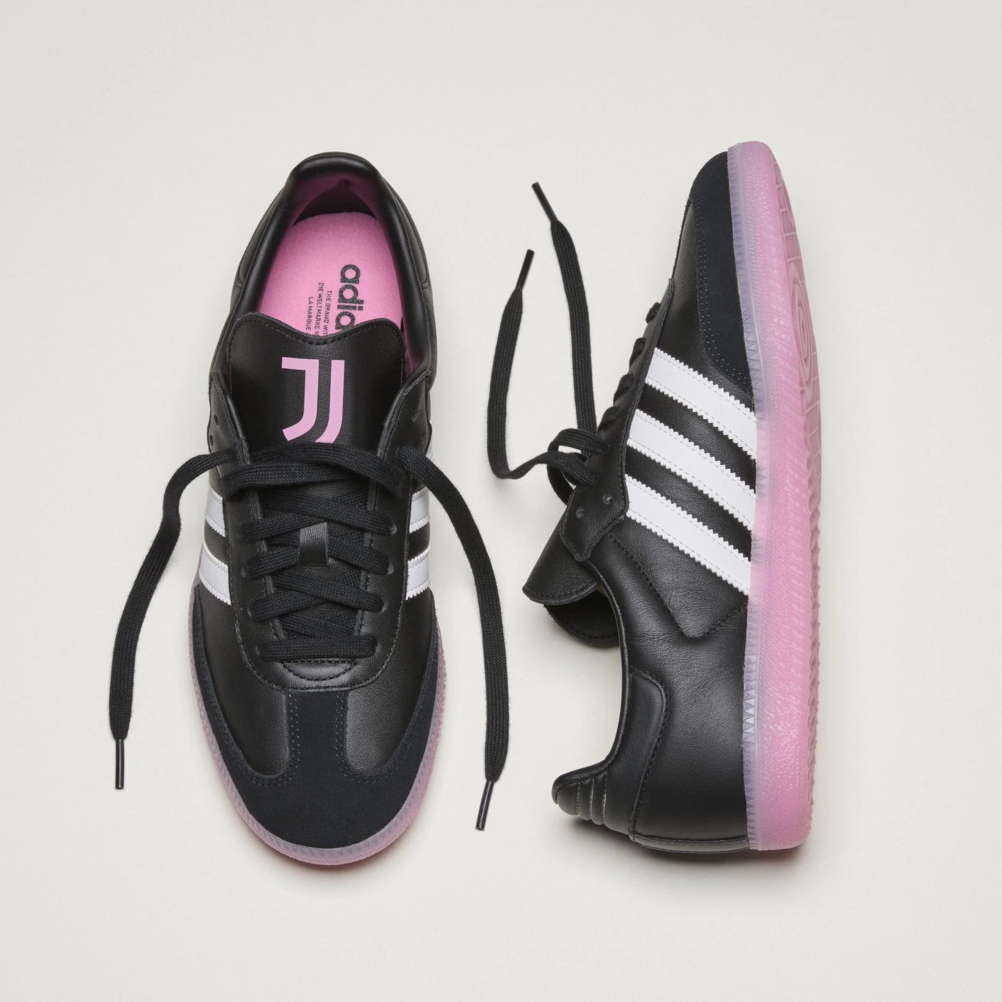 adidas Samba Juventus IN Mens Soccer Shoes Black White Pink