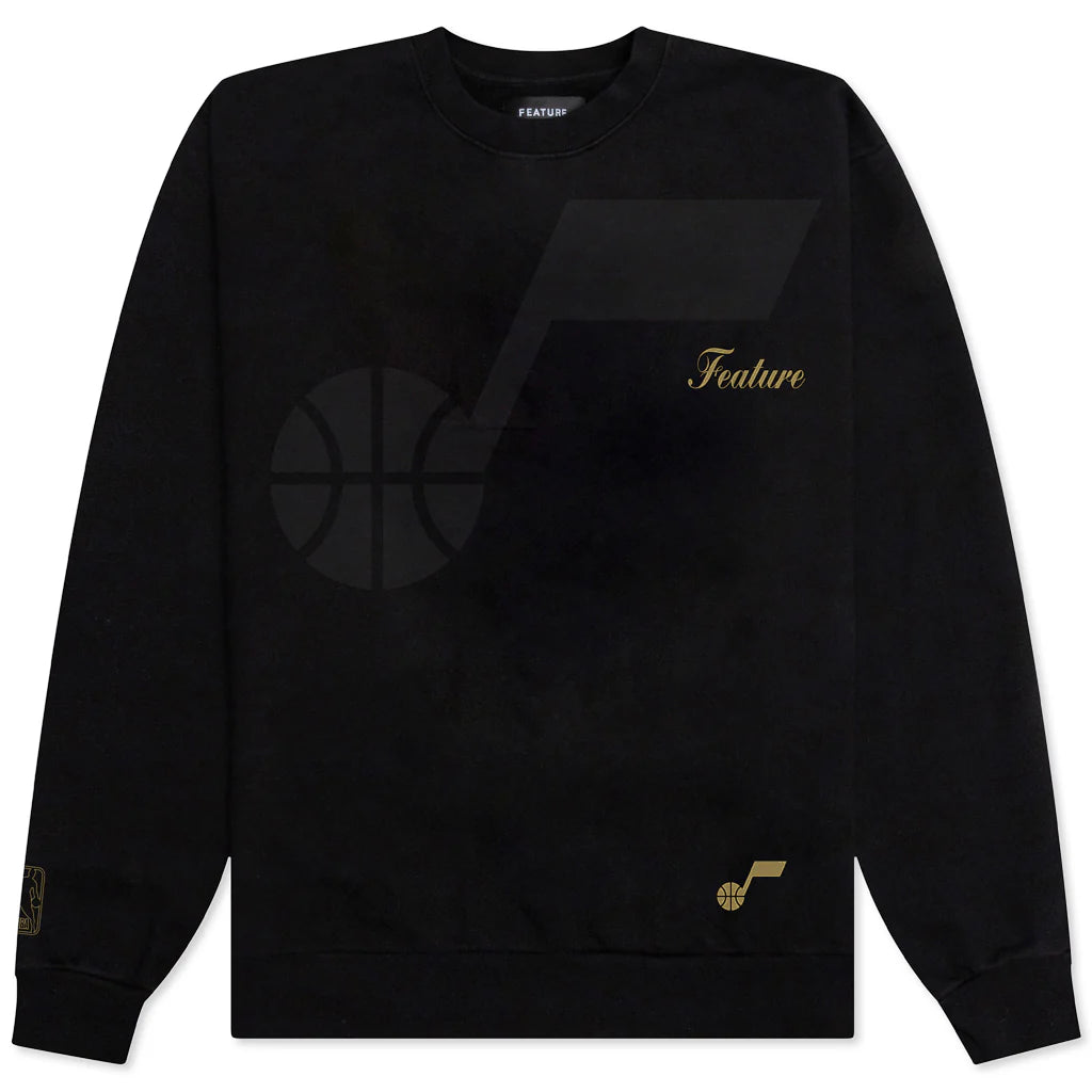 NBA Utah Jazz High Note Crewneck Sweater Black