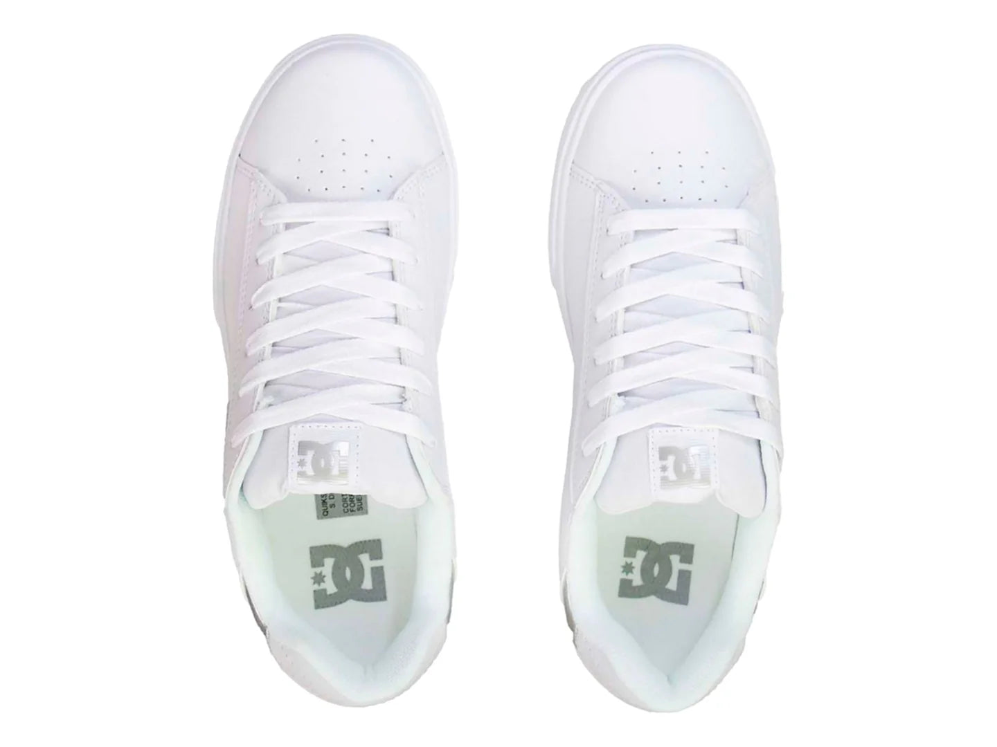 Tenis DC Shoes Notch SN MX Blanco y Plata para Mujer