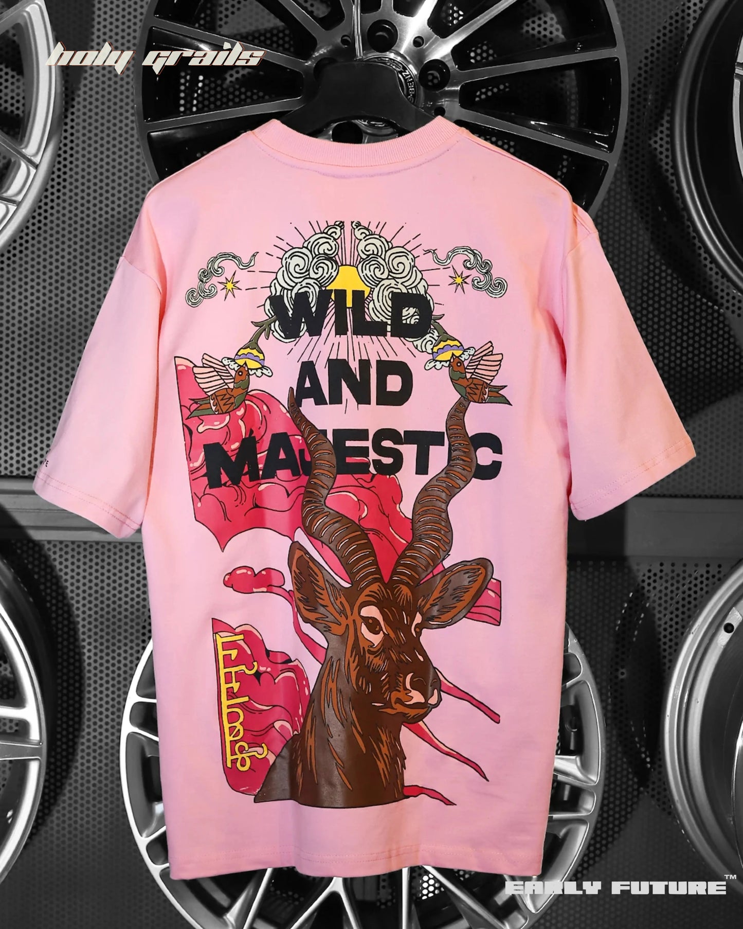 Wild And Majestic Heatwave Pink Oversize Tee HG x Early Future