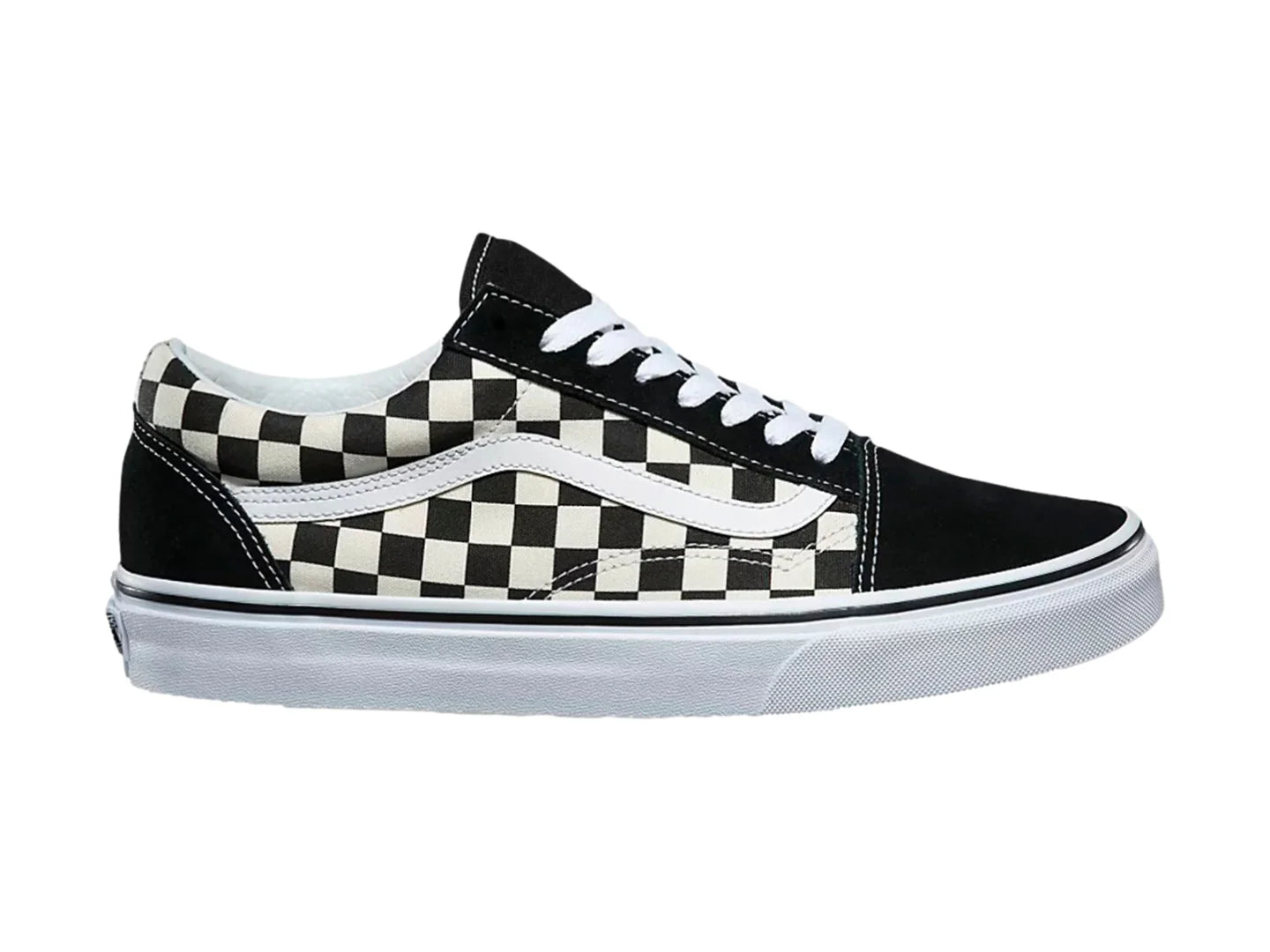 Tenis Vans Old Skool Checkerboard Negro Blanco Unisex