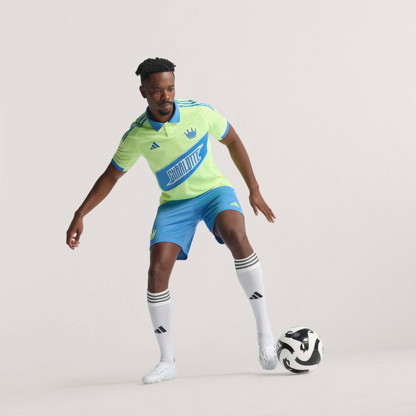 adidas Mens Charlotte FC Third Authentic Soccer Jersey 25 26 Yellow