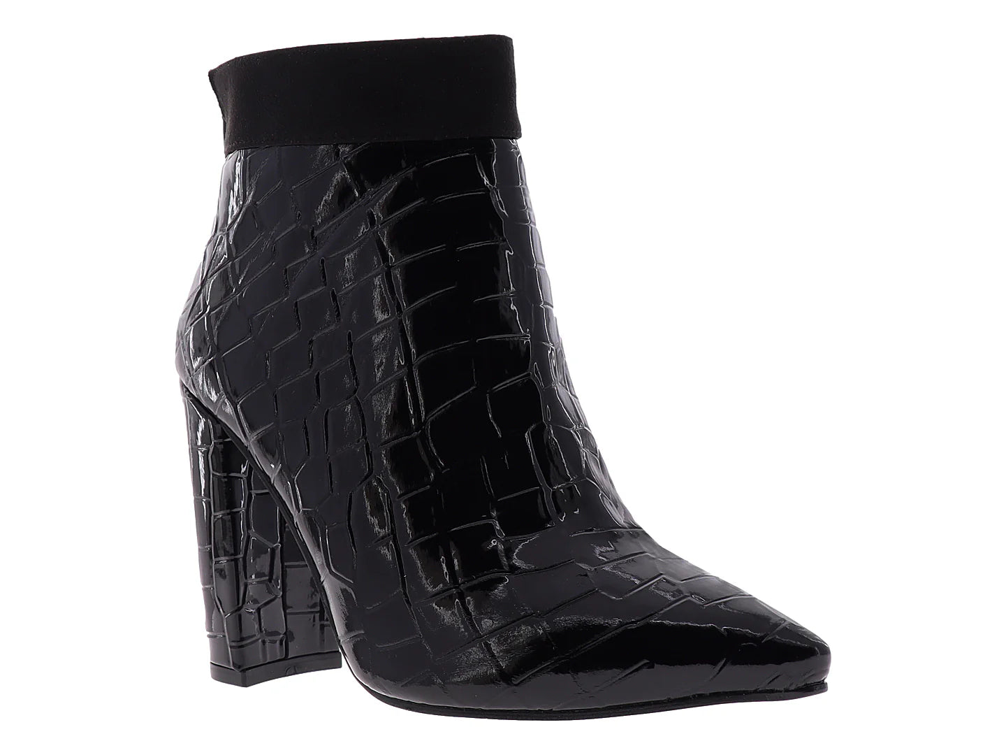 Botines OYYI Negro Efecto Lagarto para Mujer