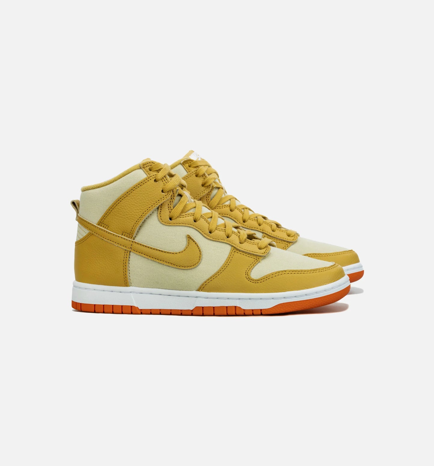 Dunk High Gold Canvas Mens Lifestyle Shoe Gold Beige