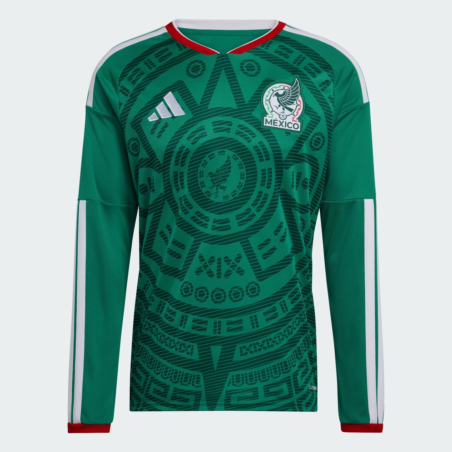 adidas Mexico Home Long Sleeve Mens Soccer Jersey 2026 Green