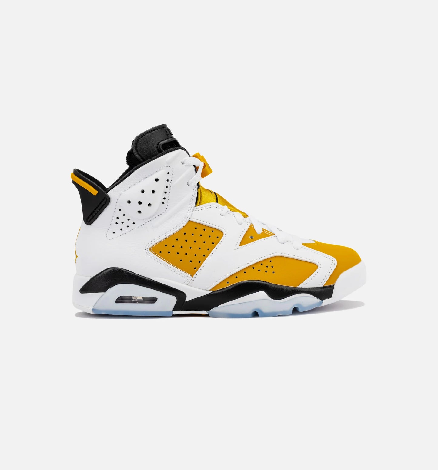Air Jordan 6 Retro Yellow Ochre Mens Lifestyle Shoe White Yellow Ochre Black Free Shipping