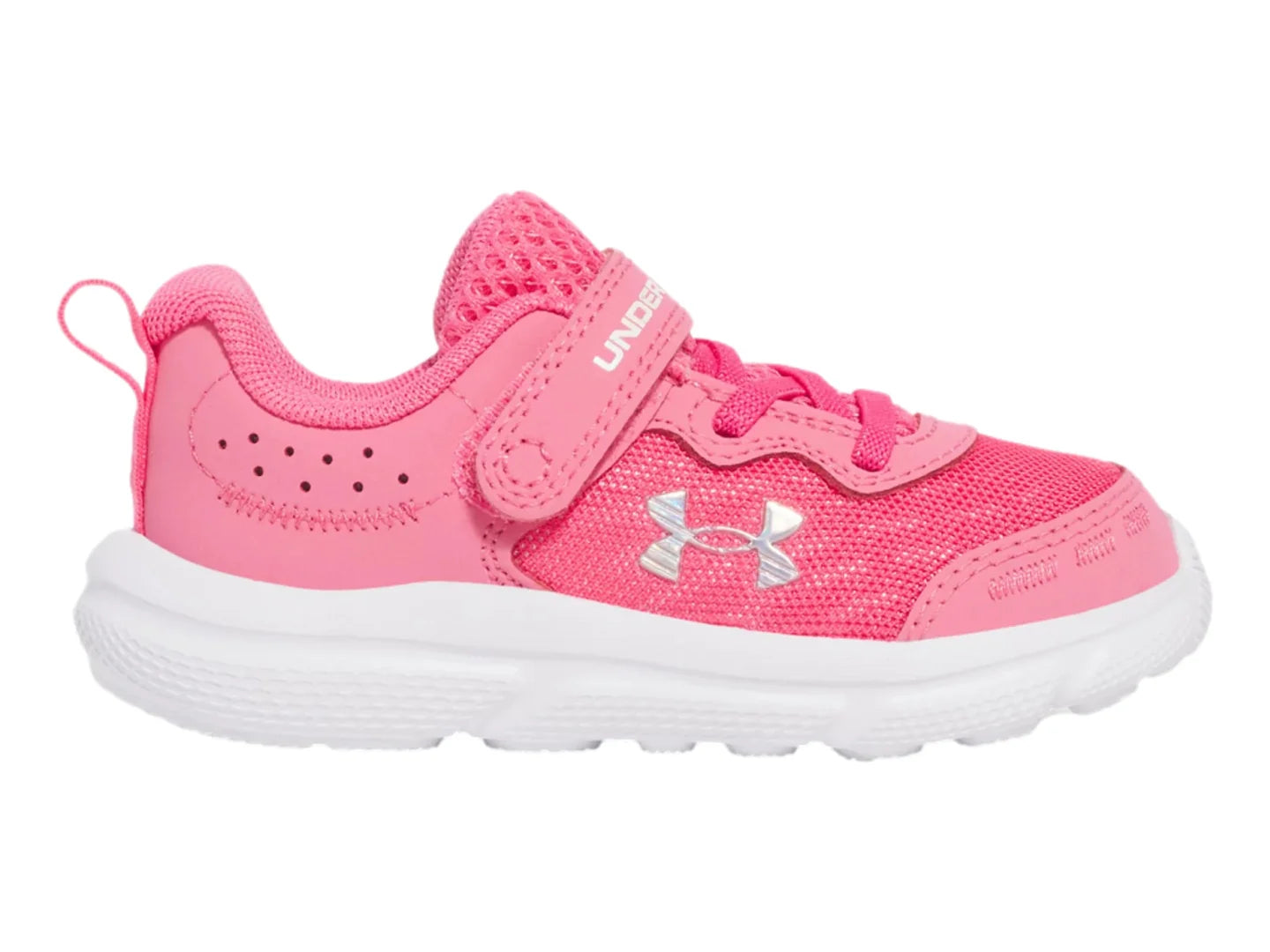 Tenis Under Armour Assert 10 Rosa y Blanco para Niña