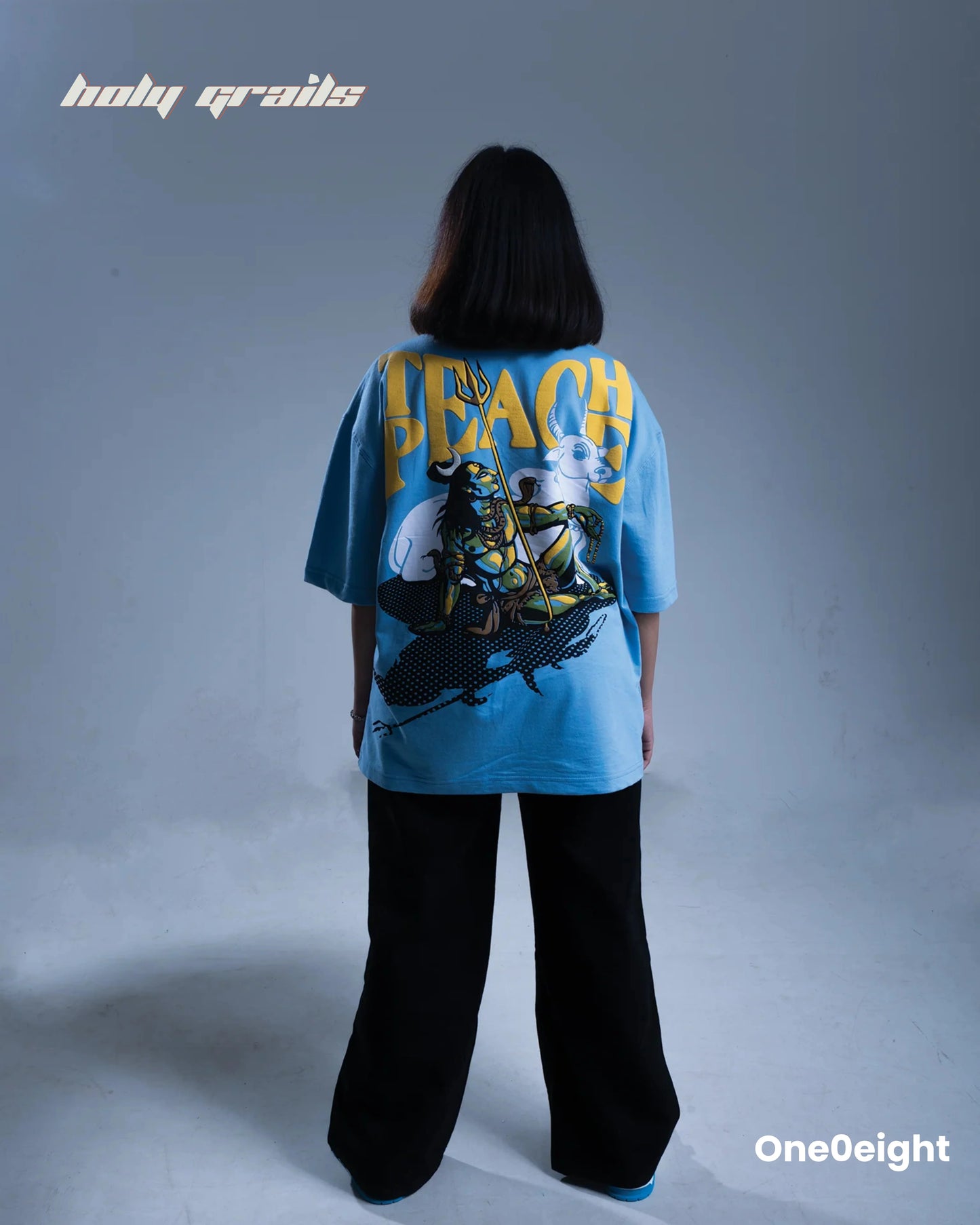 Shantamurti Shiva Blue Oversize Tee HG x One0eight