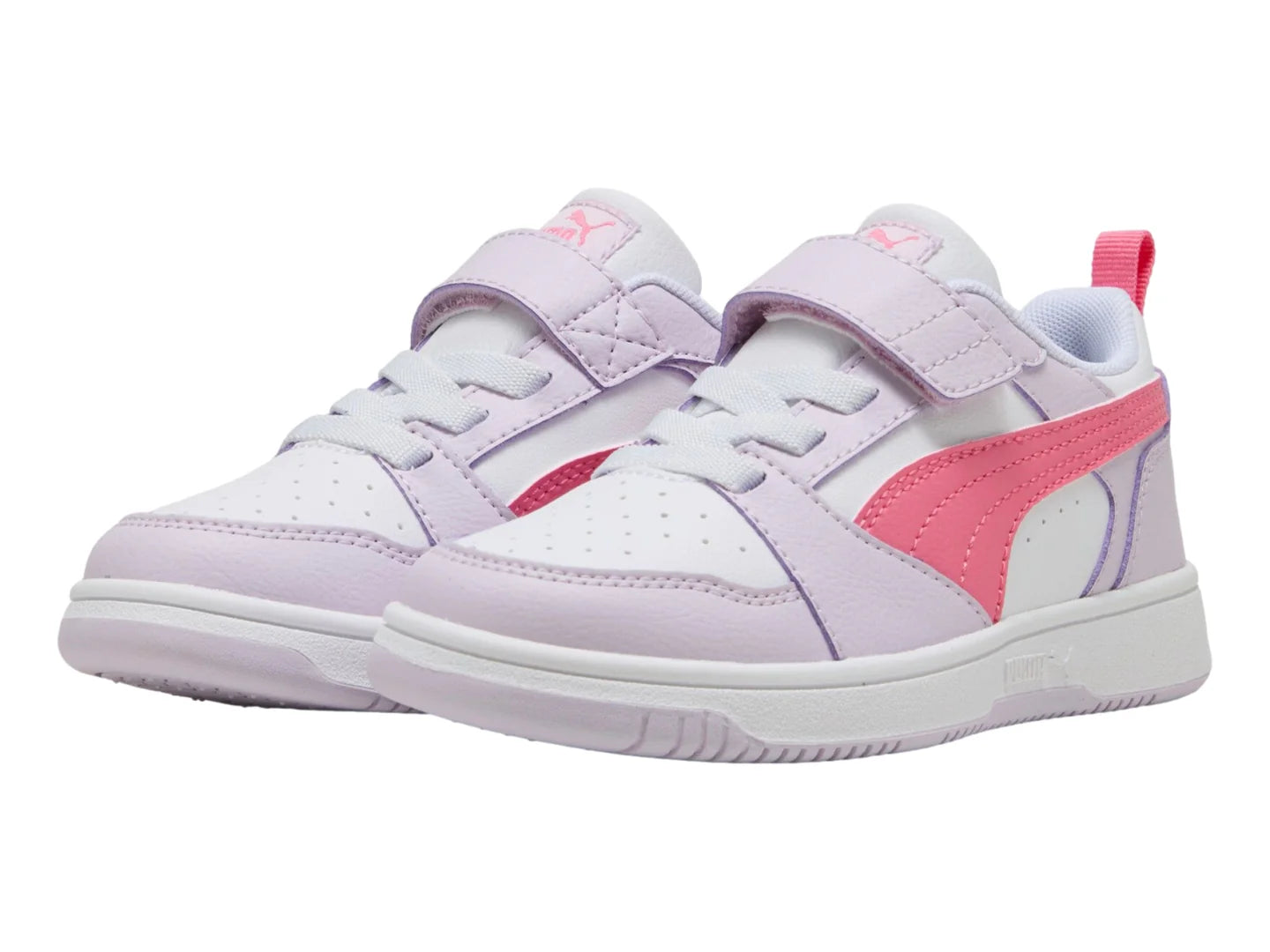 Tenis PUMA Rebound V6 Lo ACINF Lila y Rosa para Niña