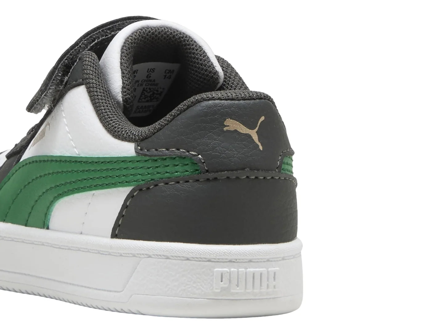 Tenis PUMA Caven AC Gris y Verde para Niño