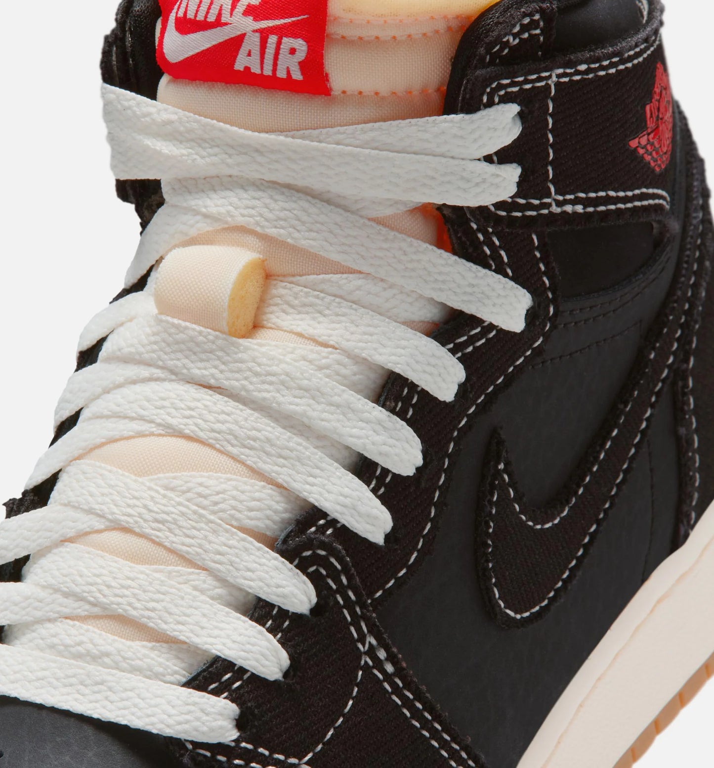 Air Jordan 1 Retro High OG Flight Club Grade School Lifestyle Shoe Black Sail Gum Medium Brown University Red