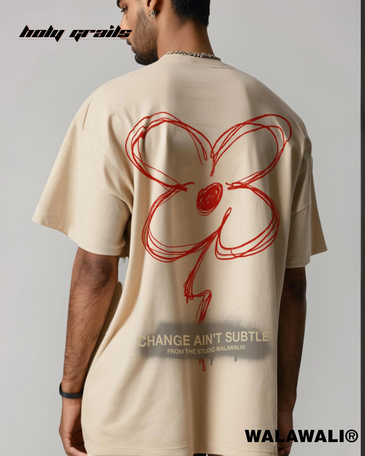 Bark Oversize Graphic Tee HG X WalaWali