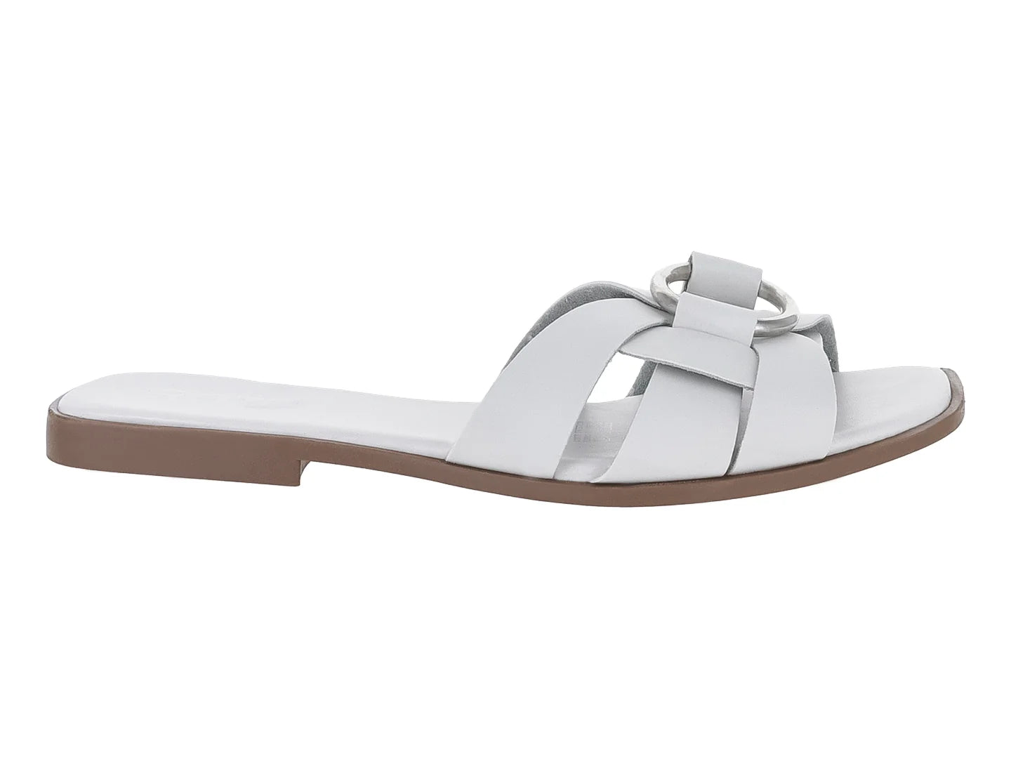 Sandalias Roze Blanco Napa Metálico para Mujer