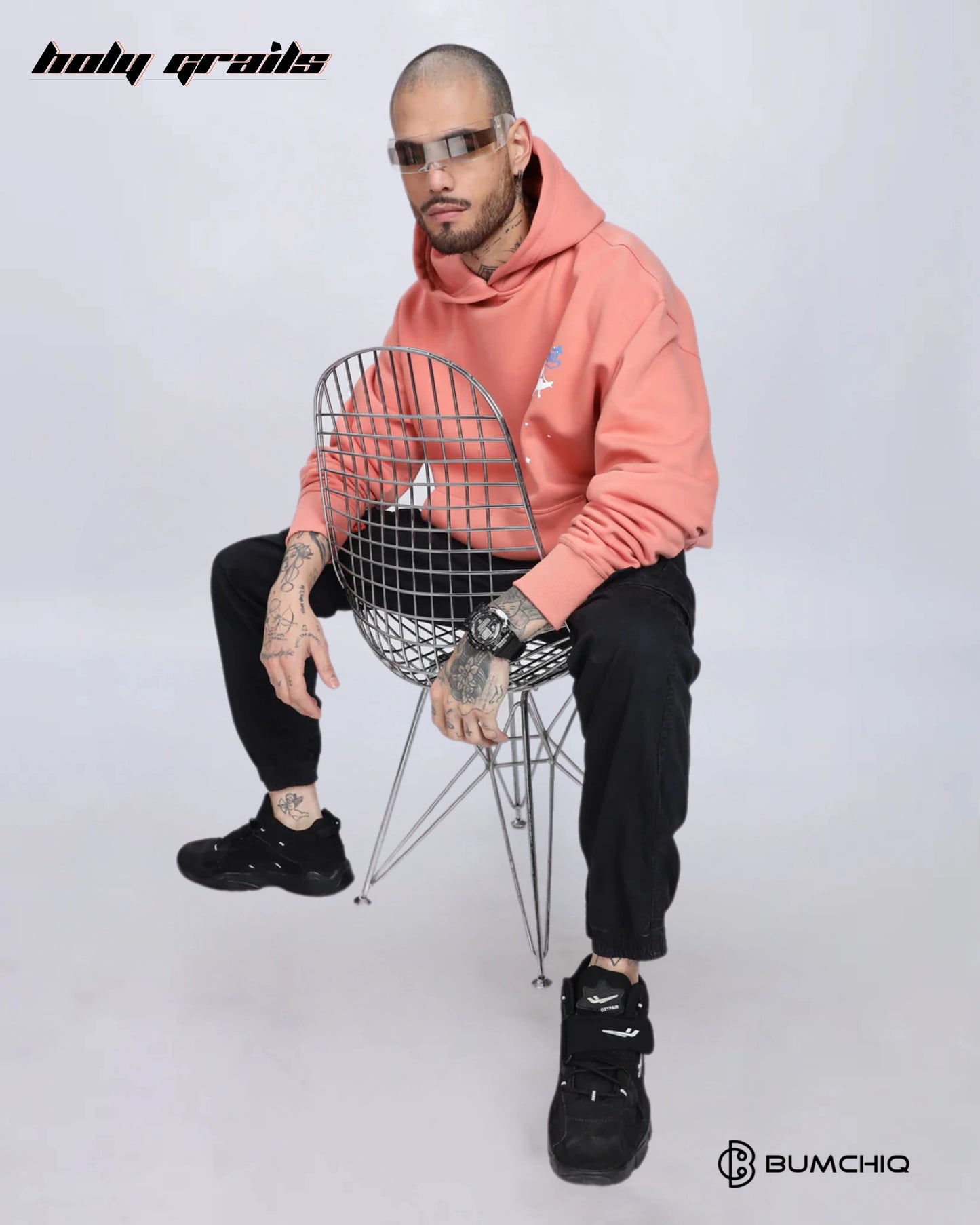 Chill Coral Pink Hoodie HG x Bumchiq