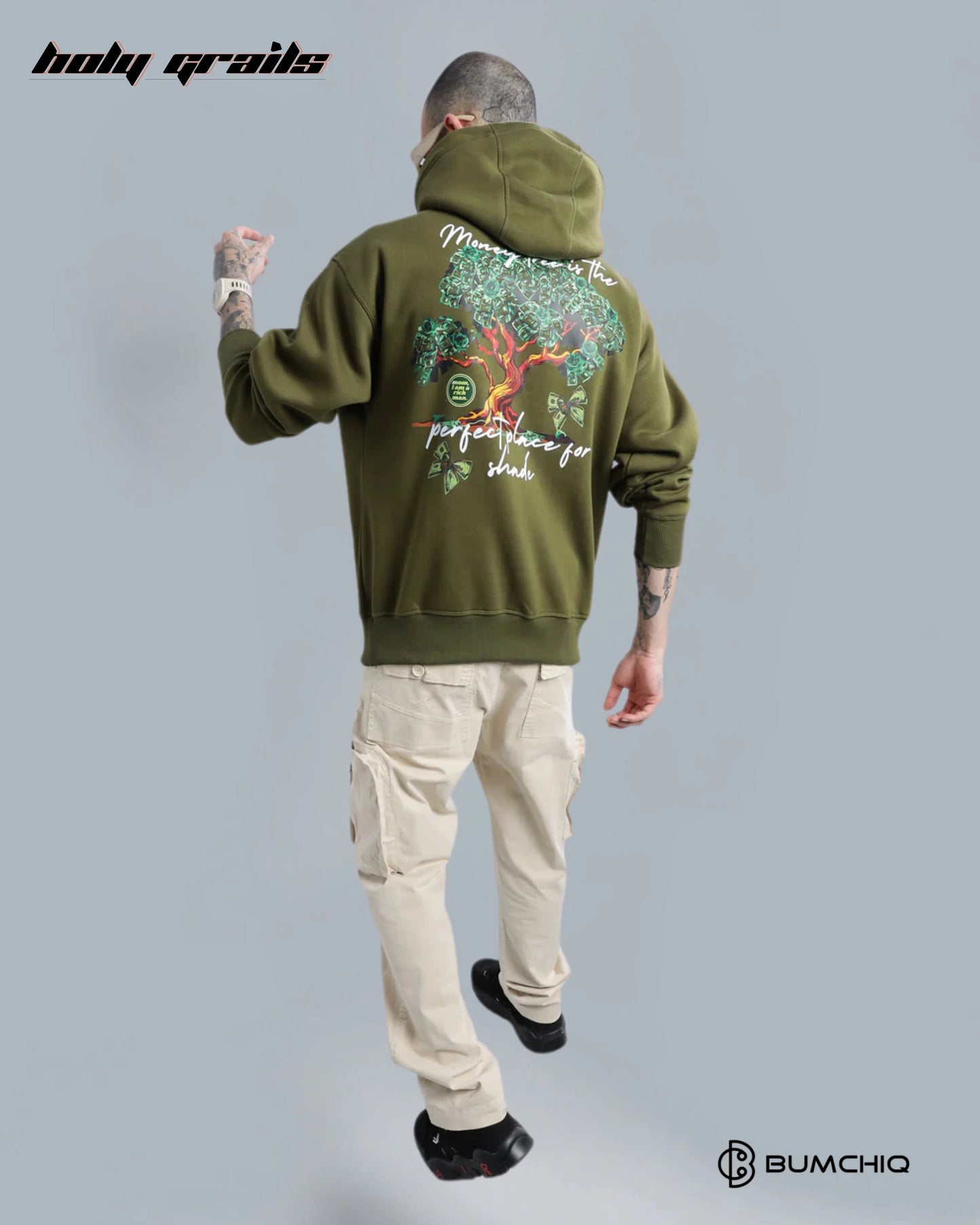 Money Green Olive Hoodie HG x Bumchiq
