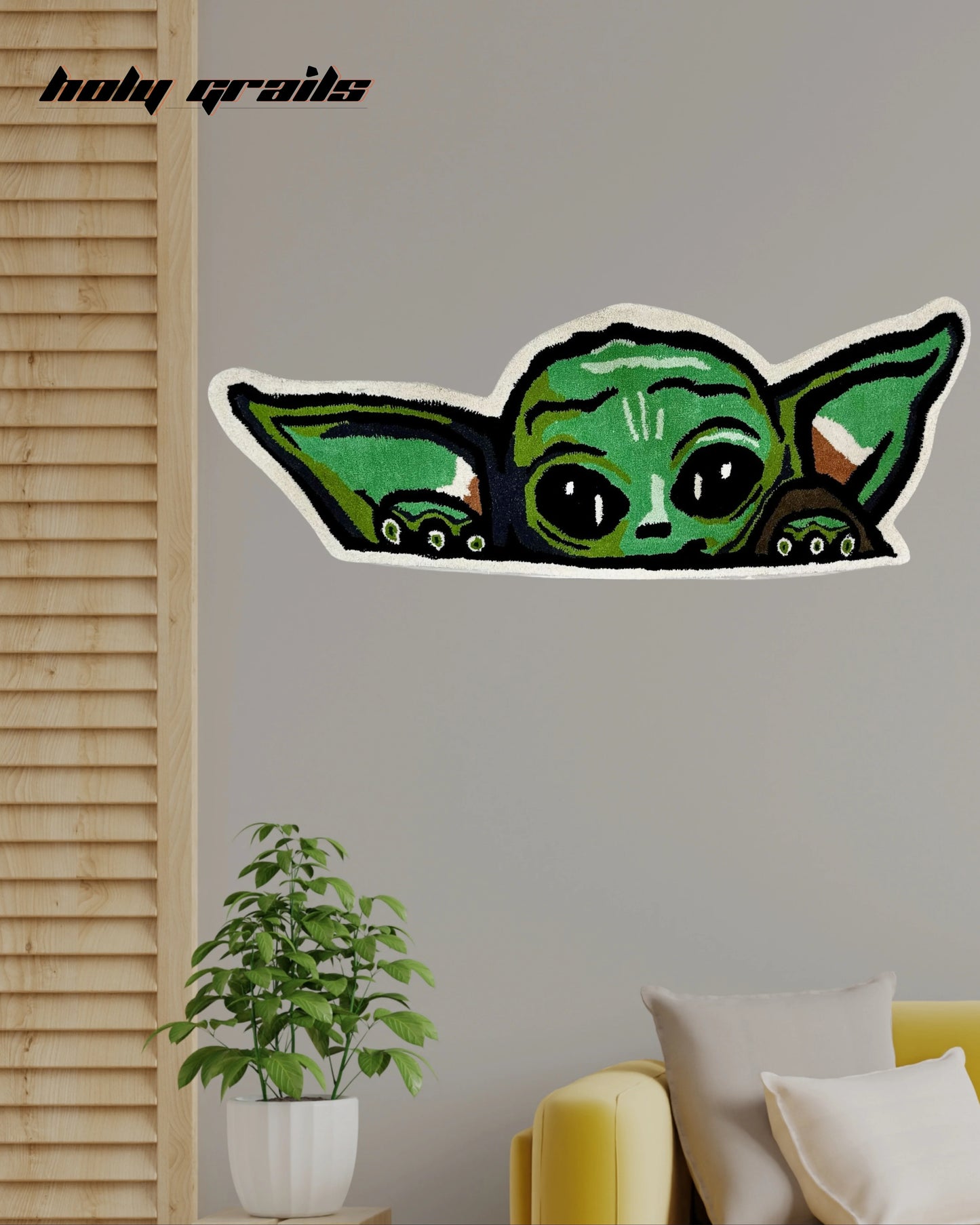 Yoda Peek Hand Tufted Rug