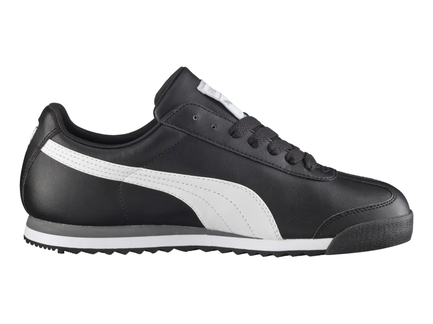 Tenis PUMA Roma Basic Negro Blanco Plata para Hombre