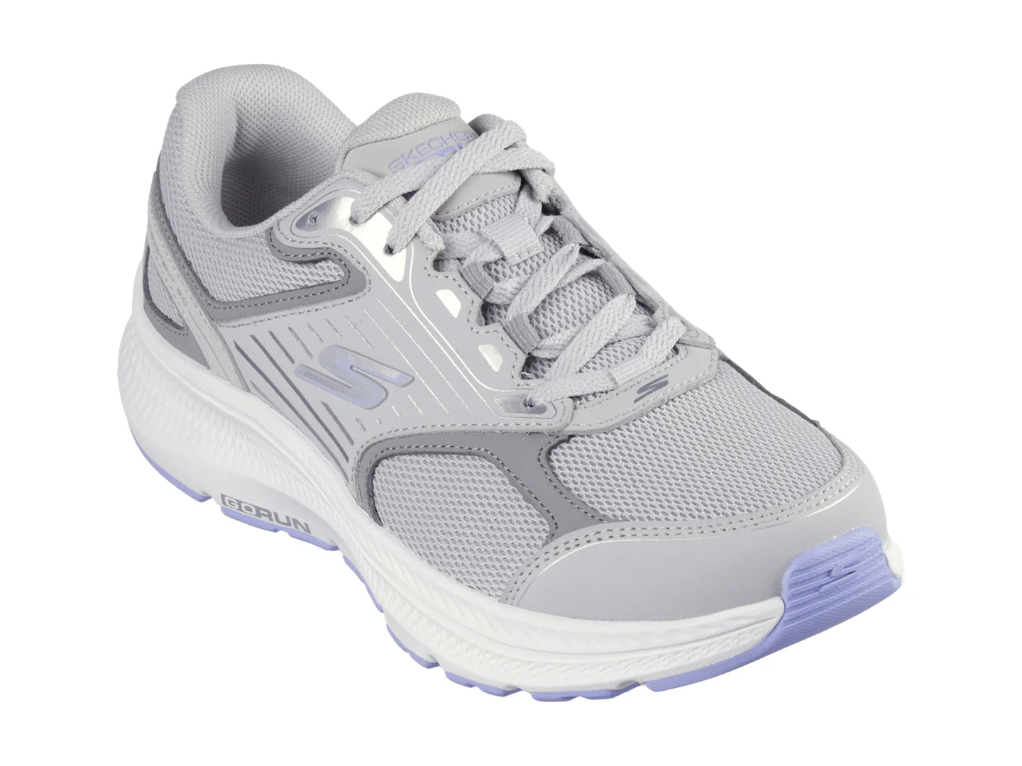 Tenis Skechers Go Run Consistent 20 Gris y Lavanda para Mujer