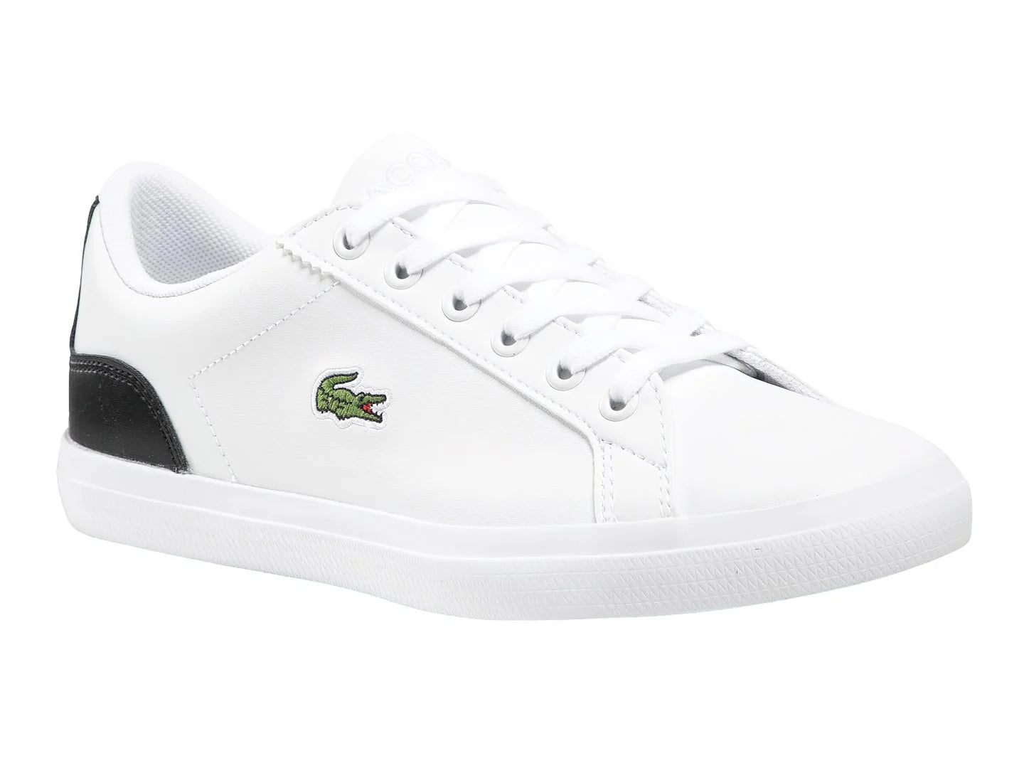 Tenis Lacoste Lerond Blanco y Negro para Niño