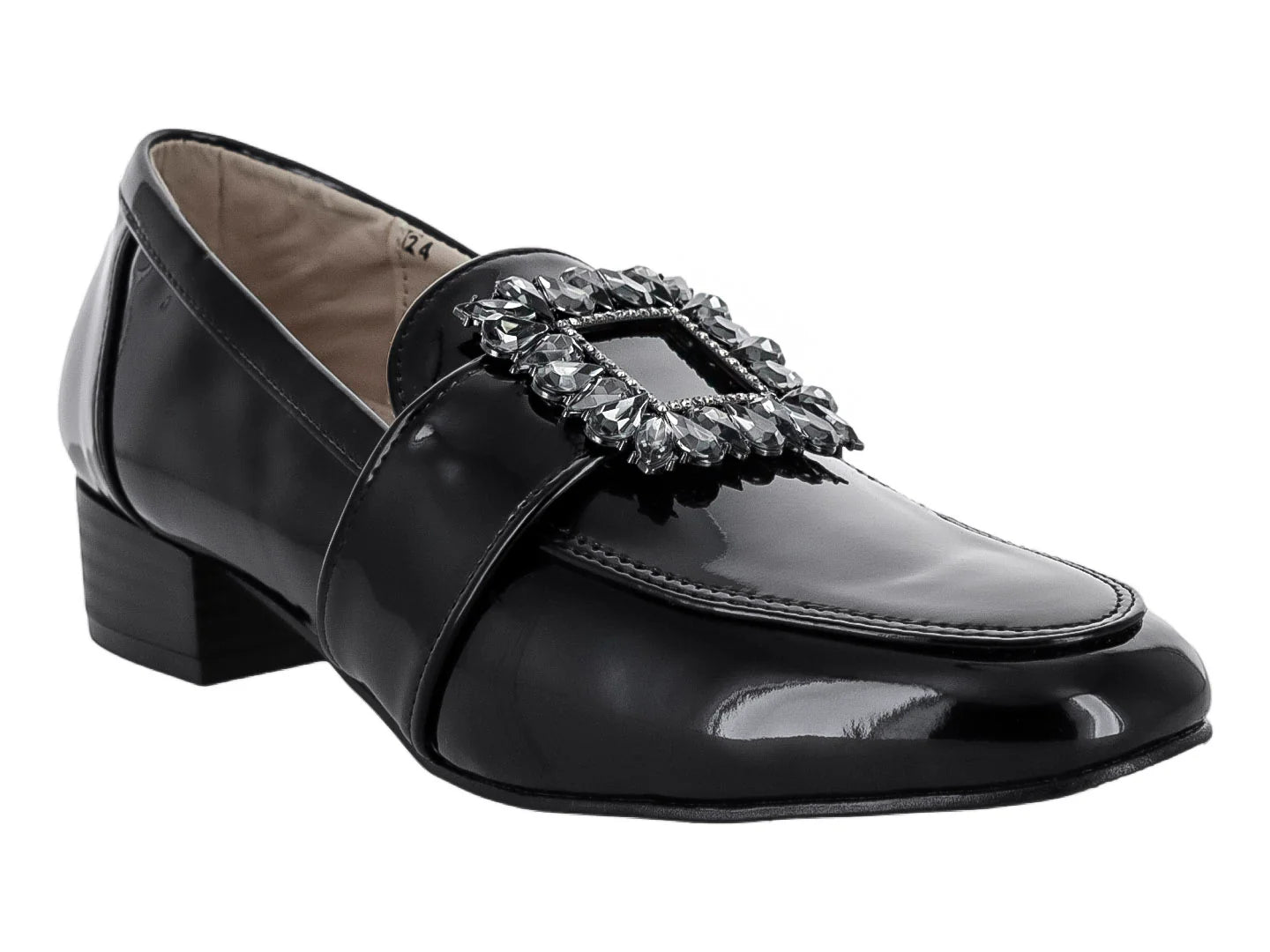 Zapatos Mocasines Stefana Negro Charol para Mujer