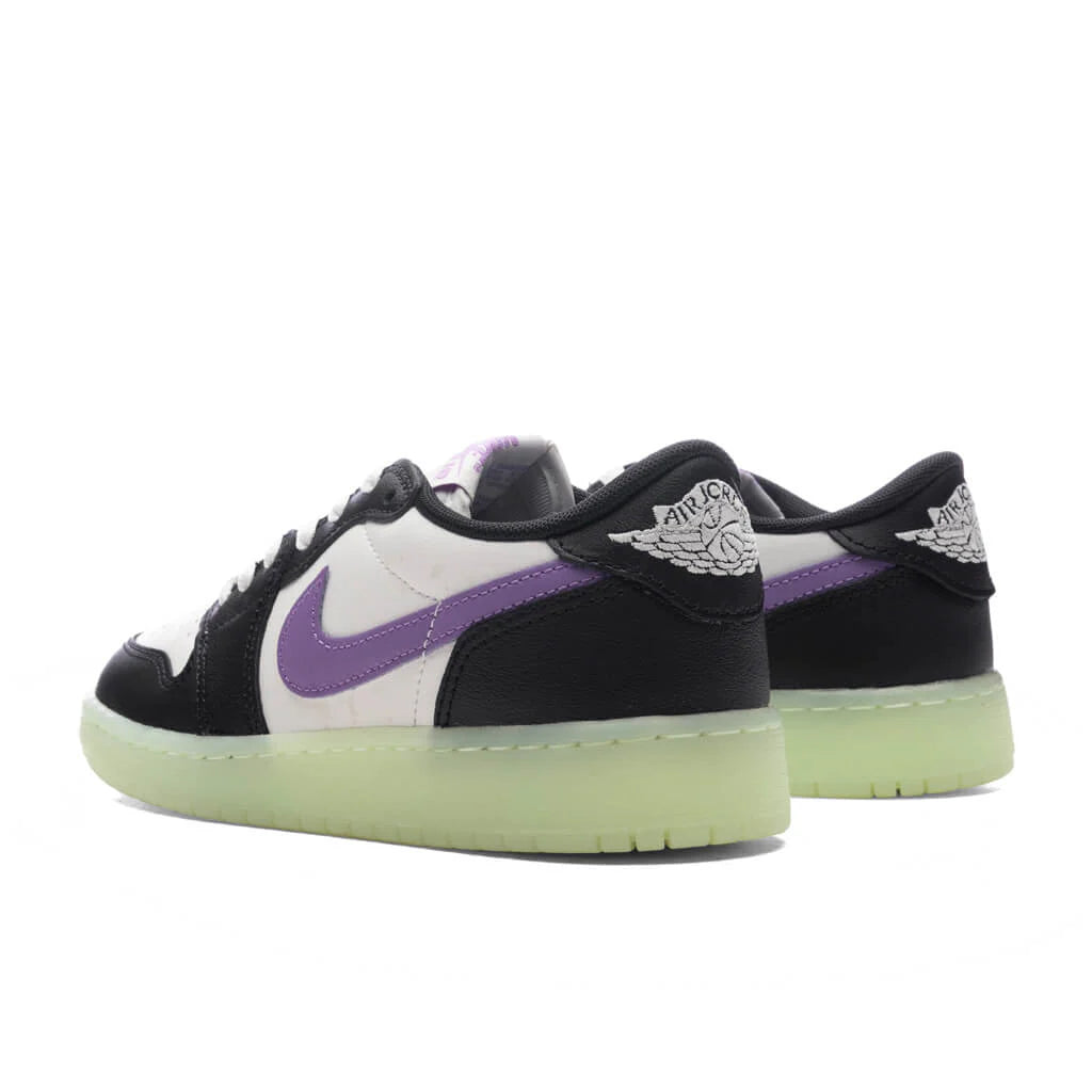 Air Jordan 1 Retro Low OG GS Black Black Raspberry Volt Tint