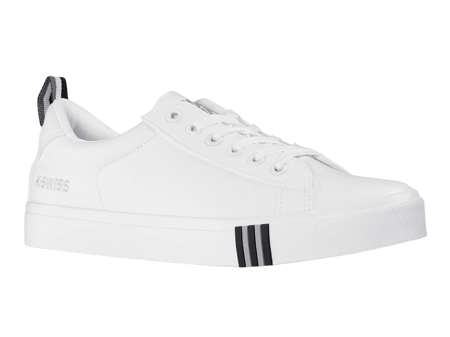 Tenis K Swiss Trinity Blanco Plata y Negro para Mujer