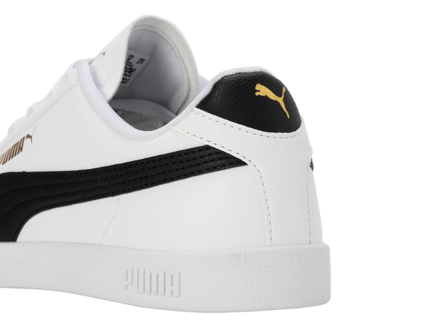 Tenis PUMA Club II SL Blanco con Negro y Dorado para Hombre
