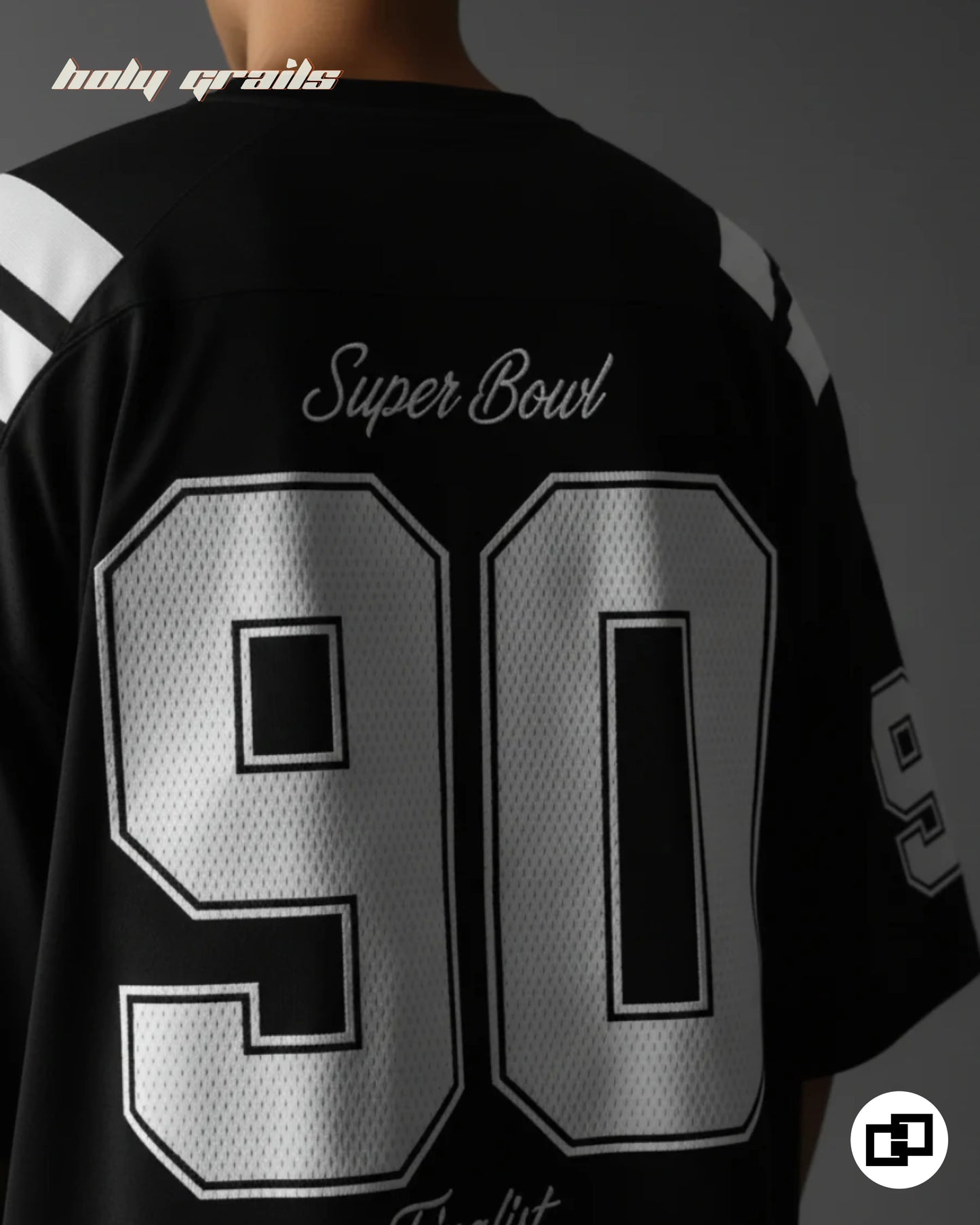Varsity Black Oversize Tee HG x Grey Hound