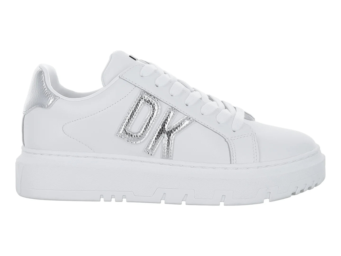 Tenis DKNY Blanco y Plateado para Mujer