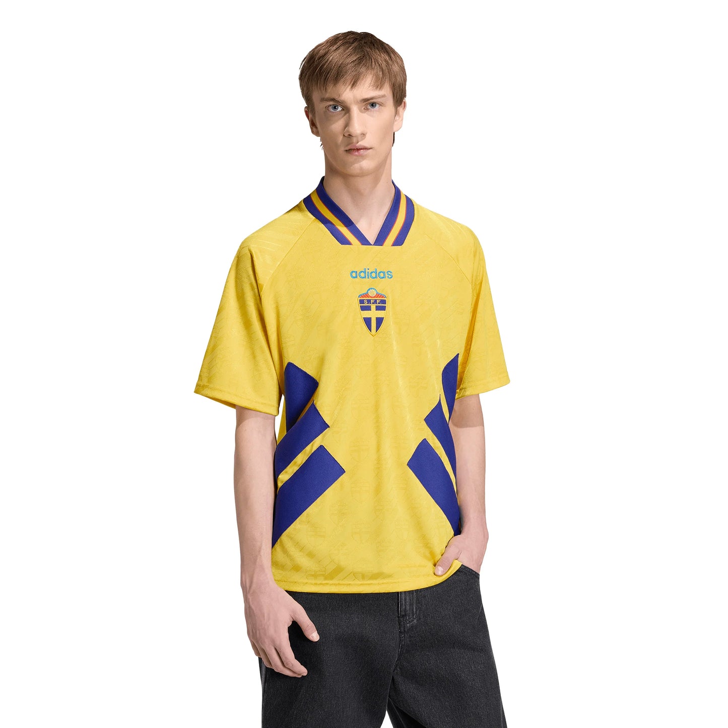 adidas Sweden Home 1994 Mens Soccer Jersey Yellow