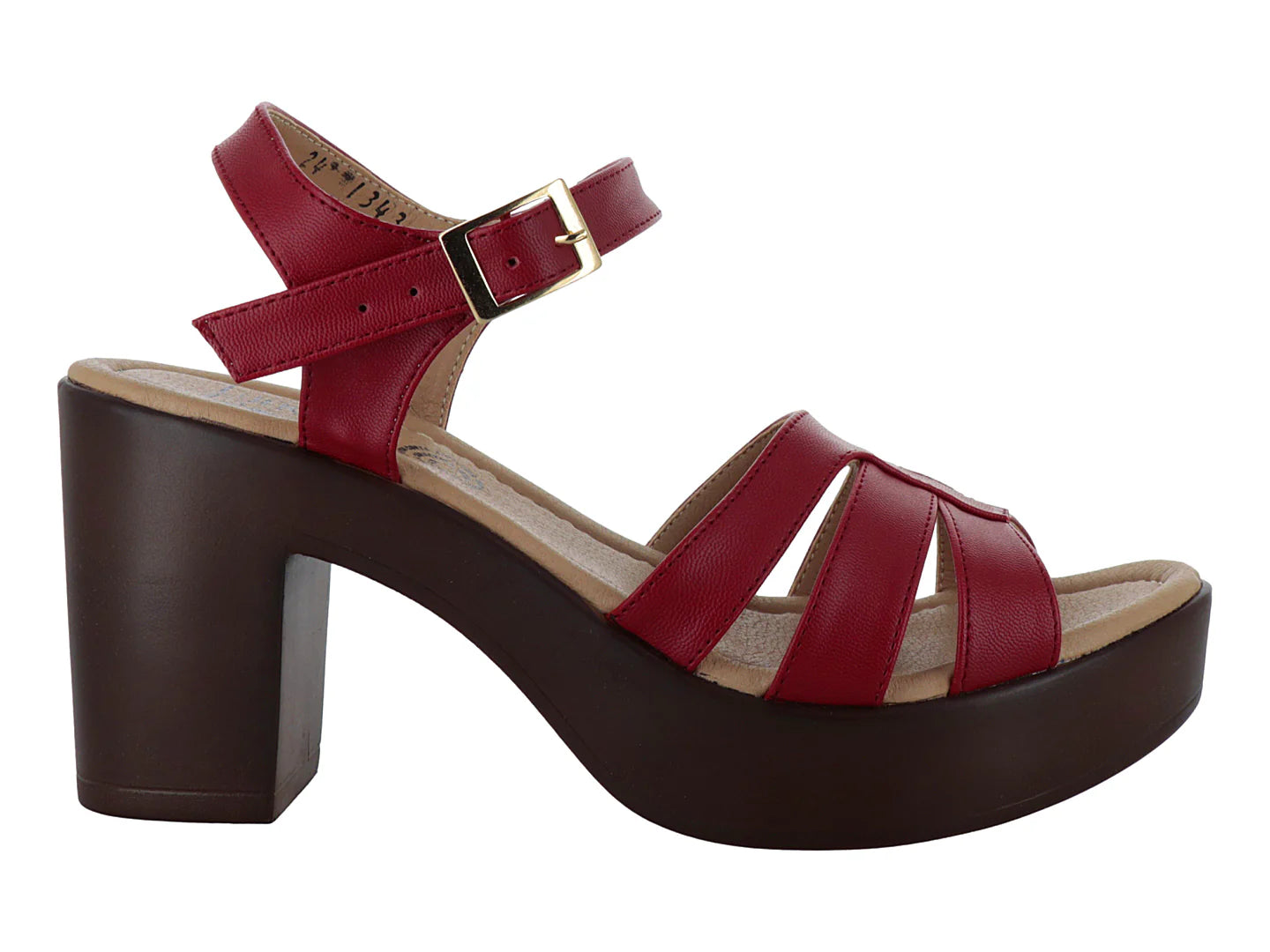Sandalias Luna Rosa Rojo para Mujer