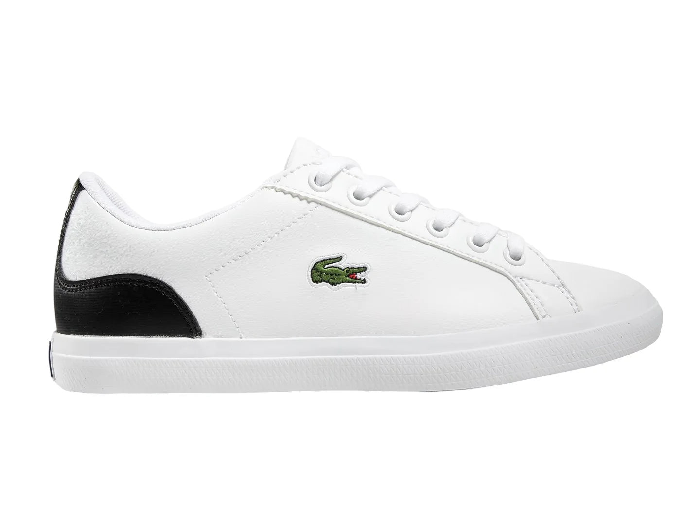 Tenis Lacoste Lerond Blanco y Negro para Niño