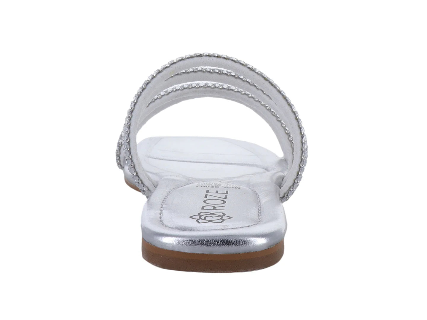 Sandalias ROZE Plata con Brillos para Mujer