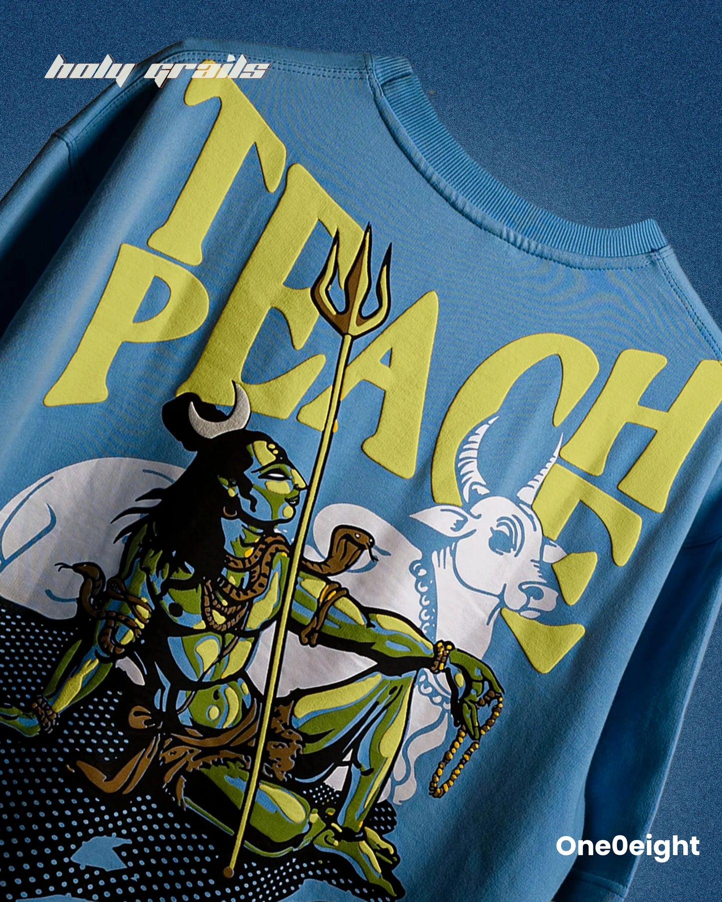 Shantamurti Shiva Blue Oversize Tee HG x One0eight
