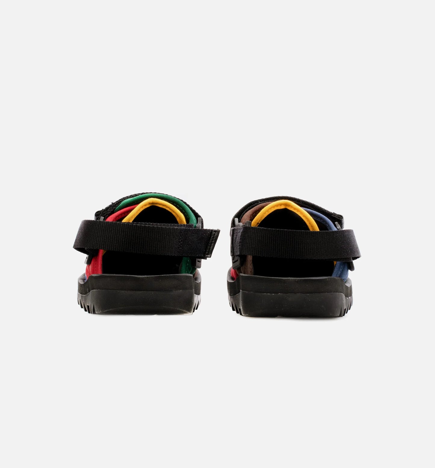 Beatnik Patchwork Mens Slides Green Blue