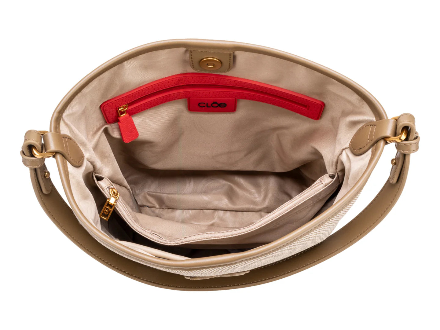 Bolsa de Hombro Cloe Beige para Mujer