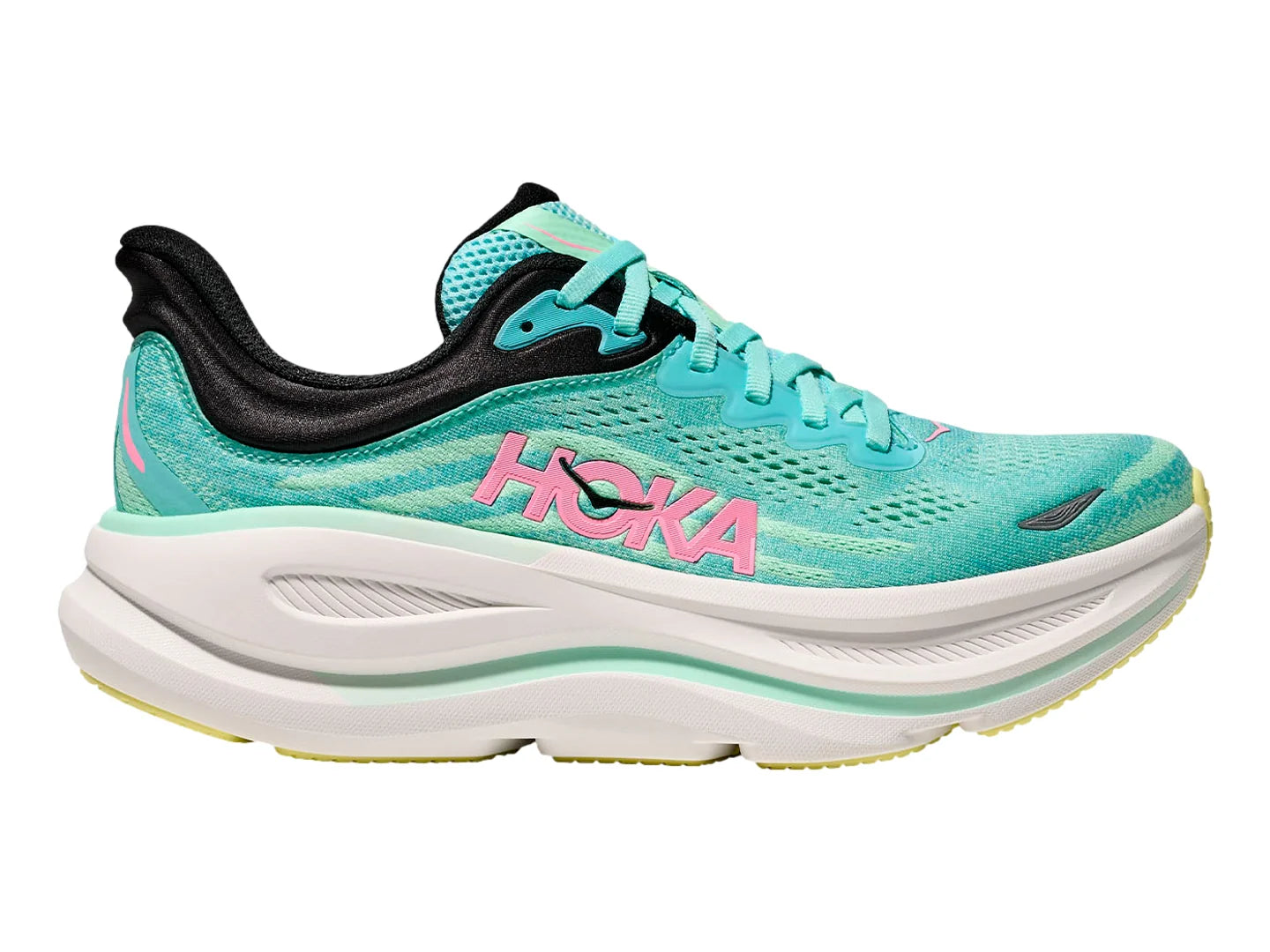 Tenis HOKA Bondi 9 Blue Spark Mint Fluorite para Mujer