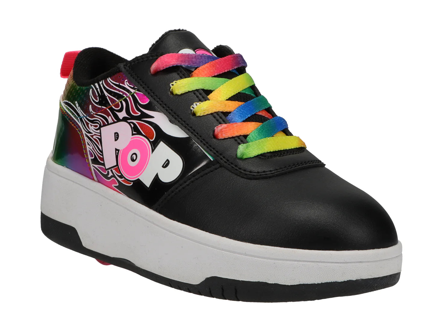 Tenis Patín Heelys Negro Rainbow Flame para Niña