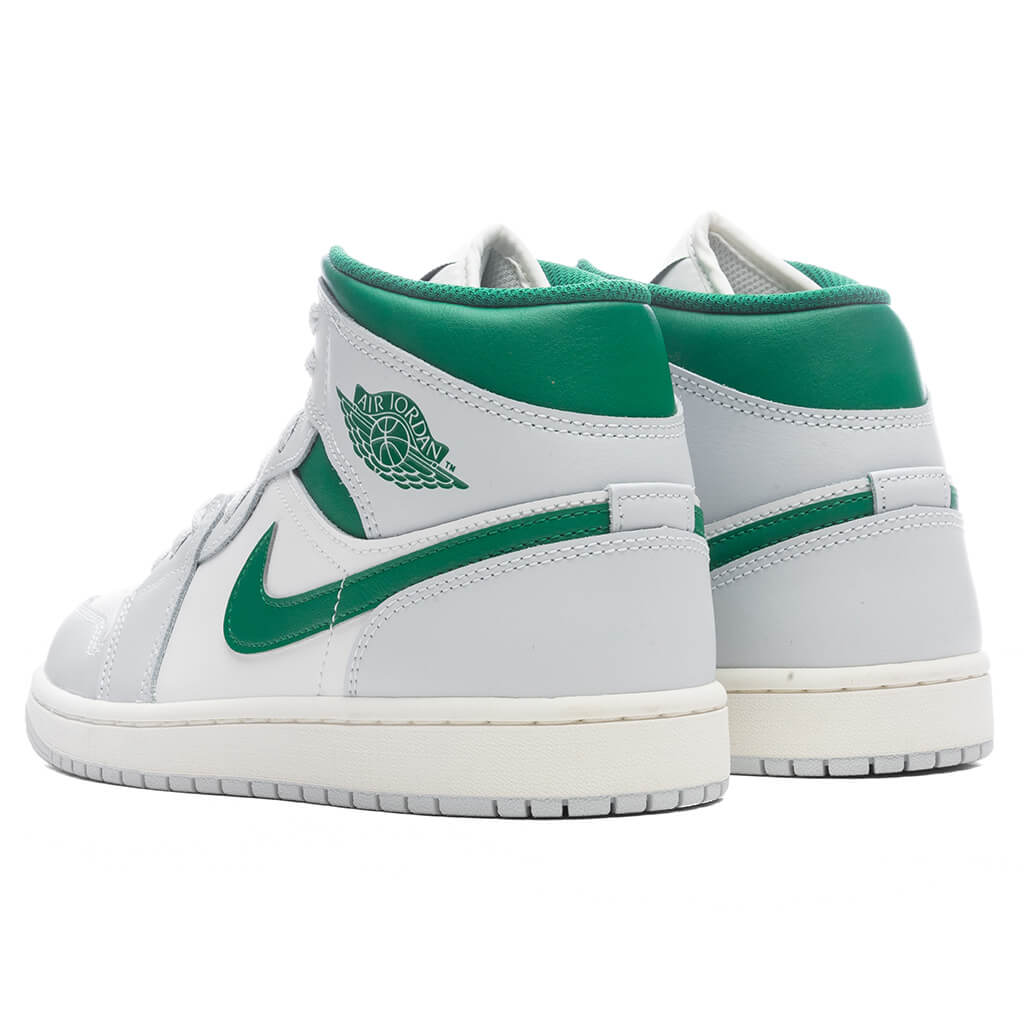 Air Jordan 1 Mid Summit White Pine Green Pure Platinum