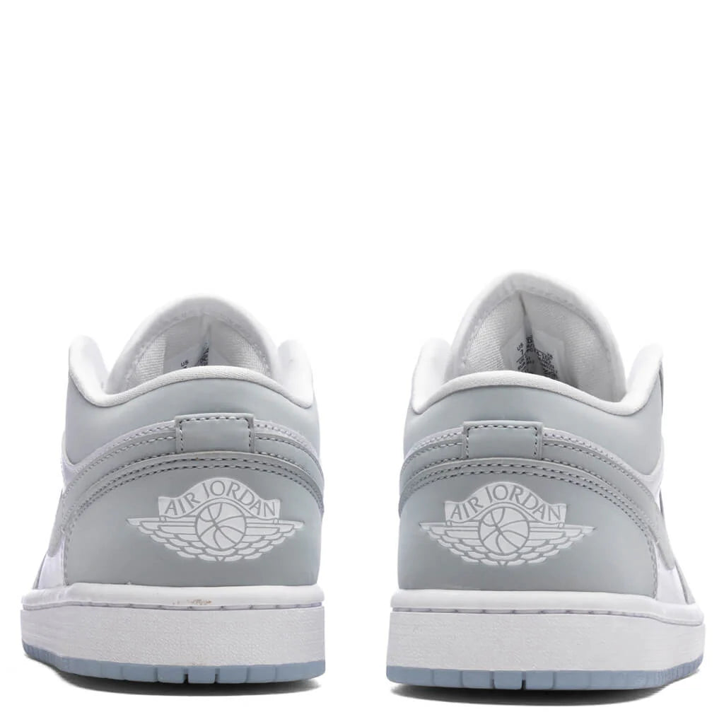 Womens Air Jordan 1 Low White Wolf Grey Aluminum