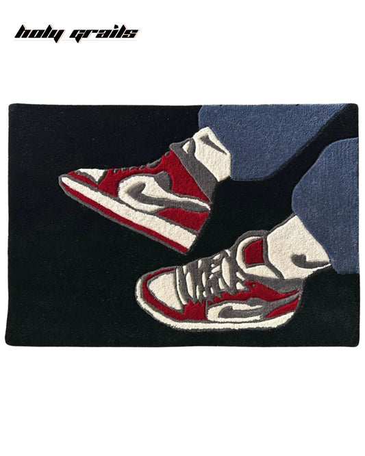 Sneakerhead Black Hand Tufted Rug
