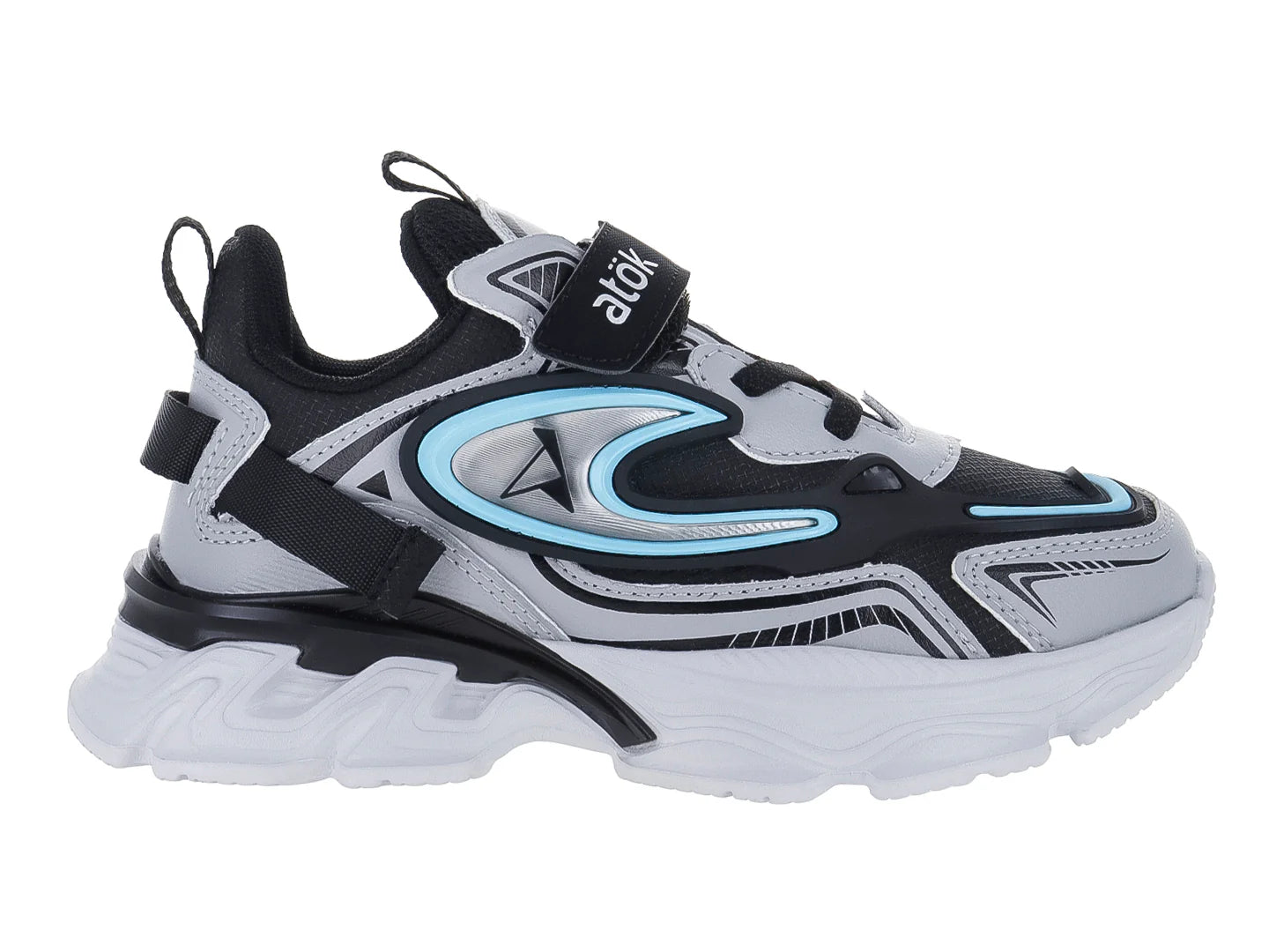 Tenis ATOK Gris y Negro para Niño