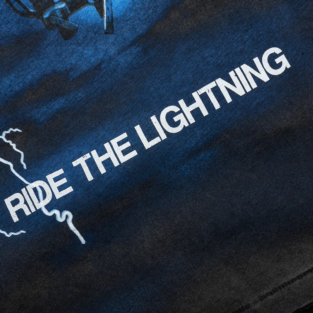 Metallica Ride The Lightning S S T Shirt Vintage Grey