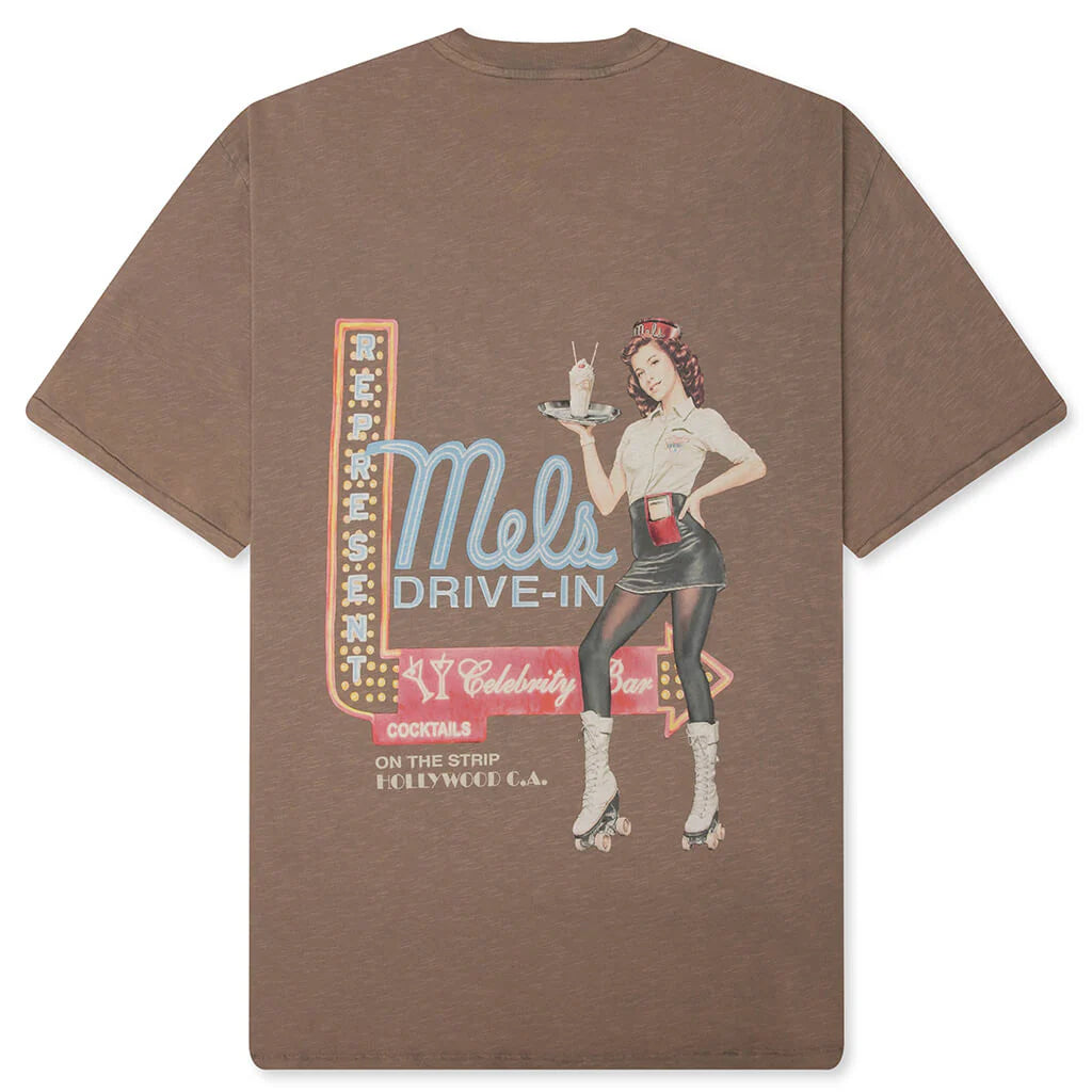 Represent x Mels Diner T Shirt Dusty Brown